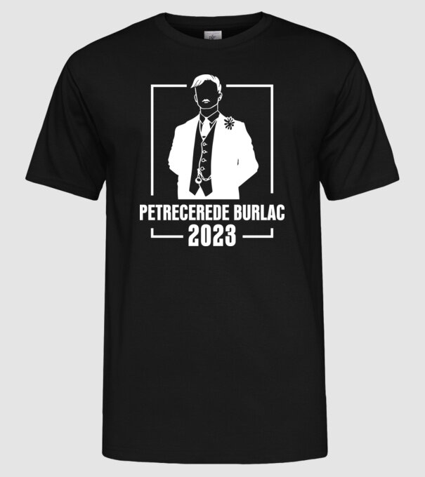 Petrecere de burlac model negru pe tricou