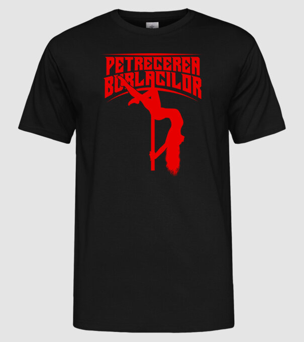 petrecerea burlacilor model negru pe tricou