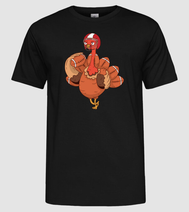 Player Turkey model negru pe tricou