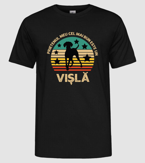 Prietenul meu cel mai bun este o vișlă model negru pe tricou