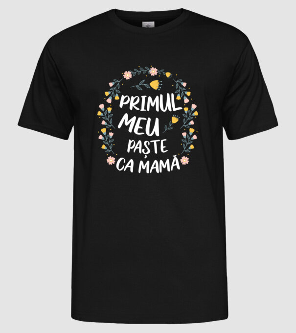 Primul meu Paște ca mamă model negru pe tricou
