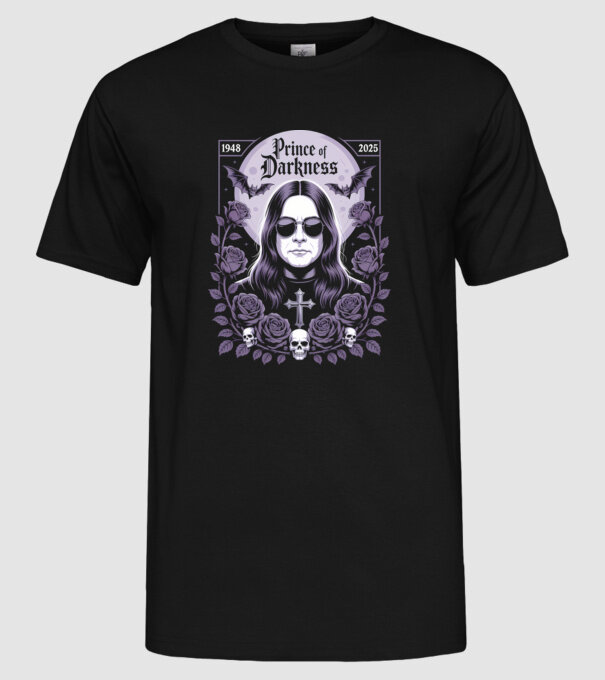 Prince of Darkness model negru pe tricou