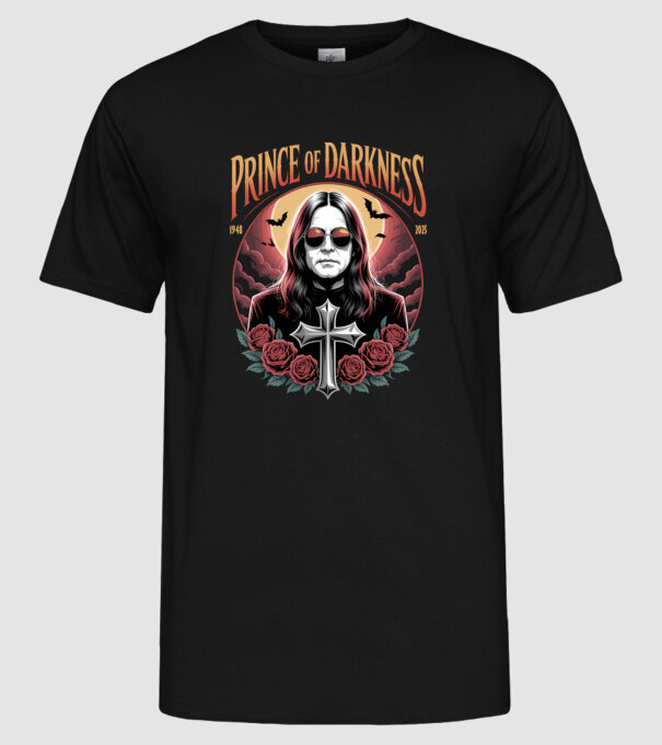 Prince of Darkness model negru pe tricou