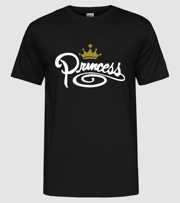 Princess model negru pe tricou
