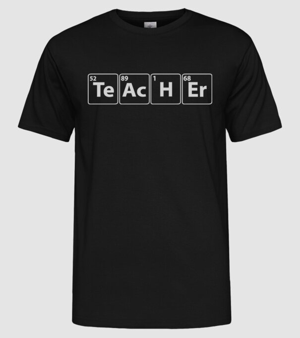 Profesor de chimie model negru pe tricou