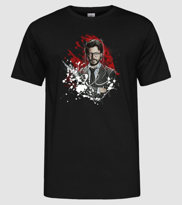 professor poster model negru pe tricou