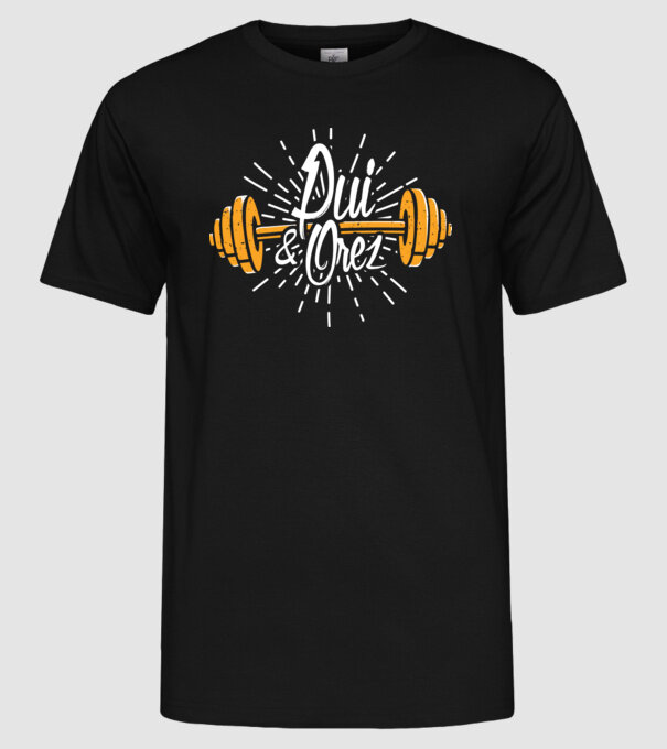 Pui & orez model negru pe tricou