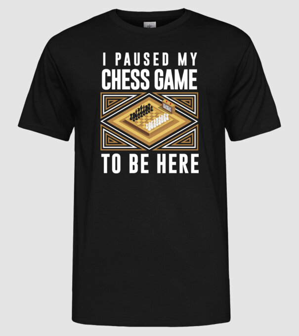 Pused my chess game model negru pe tricou