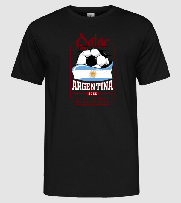 Qatar teams Argentina model negru pe tricou