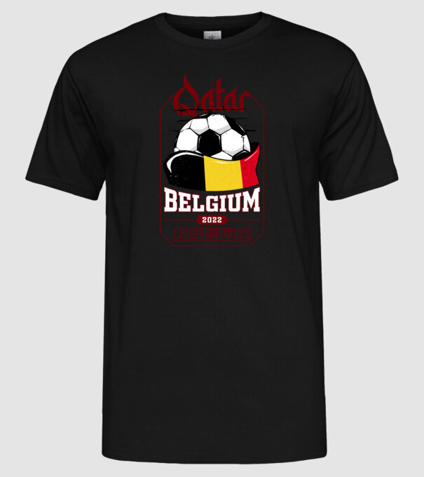 Qatar teams Belgium model negru pe tricou