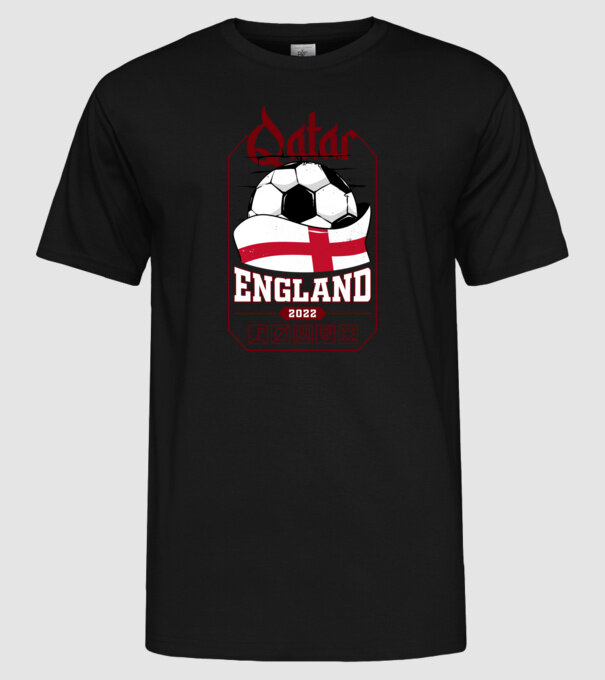 Qatar teams England model negru pe tricou