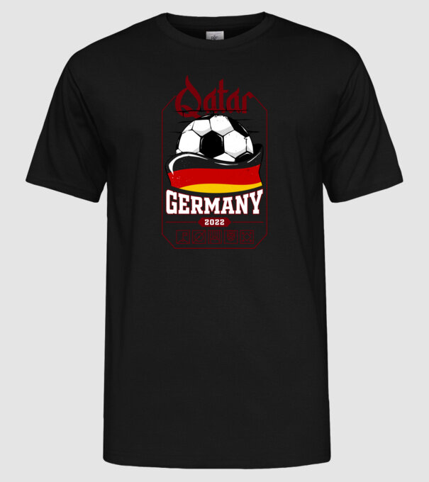 Qatar teams Germany model negru pe tricou