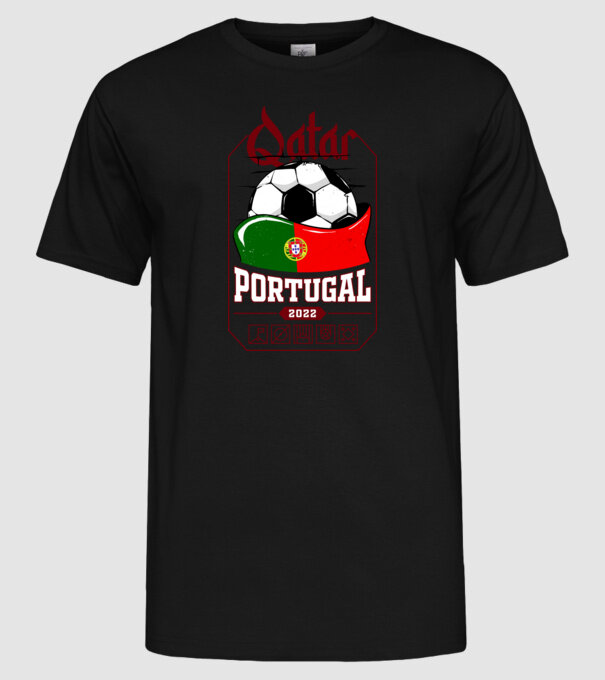 Qatar teams Portugal model negru pe tricou