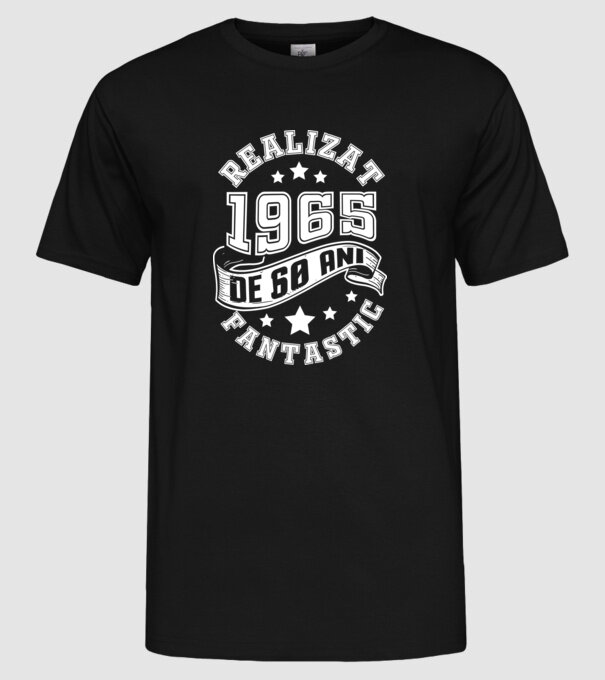 Realizat de fantastic - 1965 model negru pe tricou