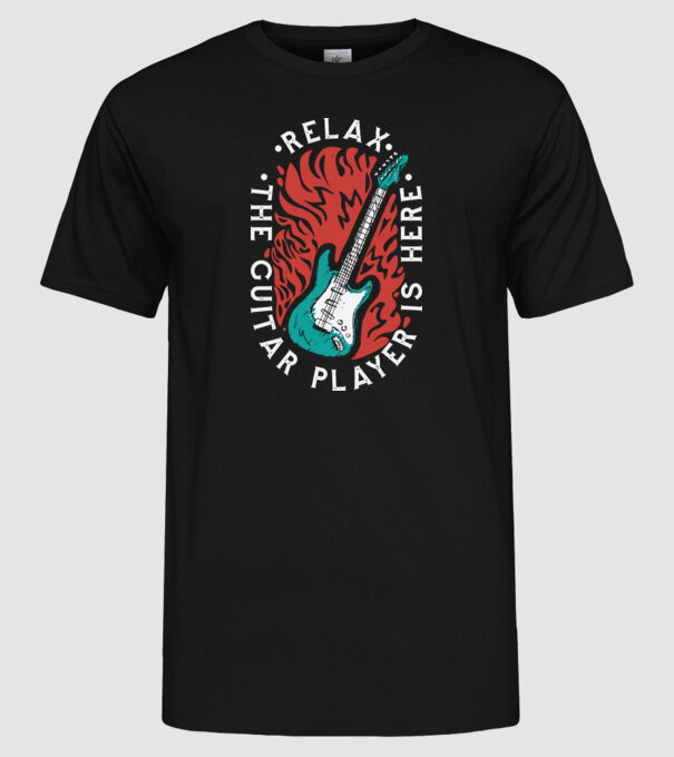 Relax model negru pe tricou
