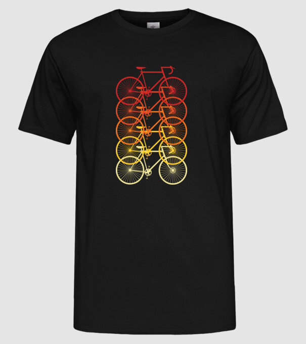 Retro Bike model negru pe tricou