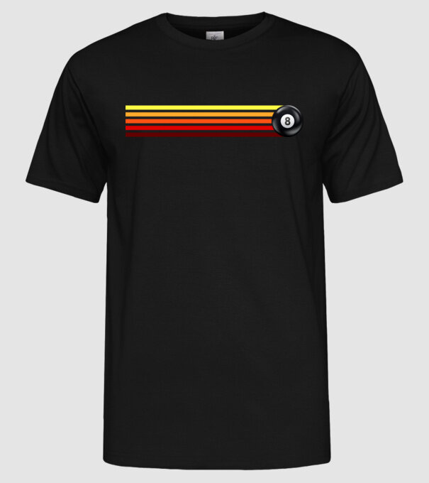 Retro - Vintage 8 ball 2 model negru pe tricou