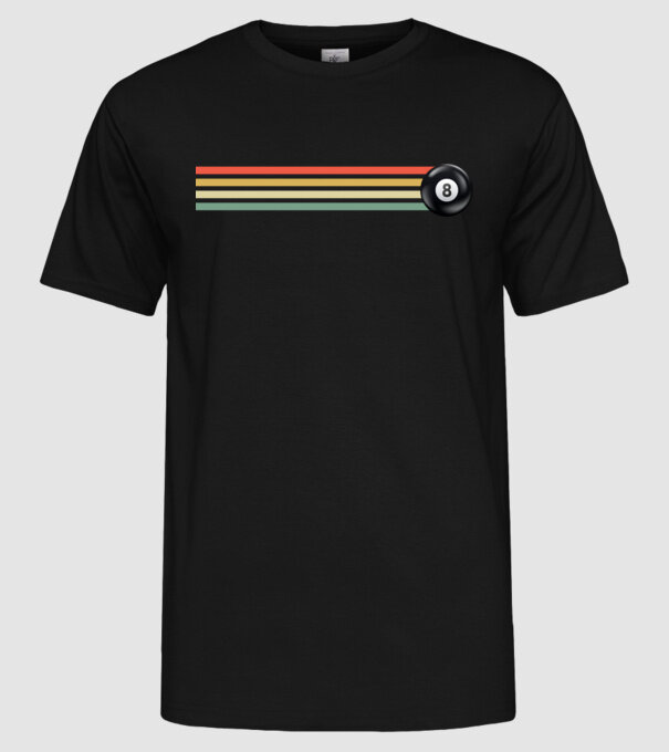 Retro - Vintage 8 ball model negru pe tricou