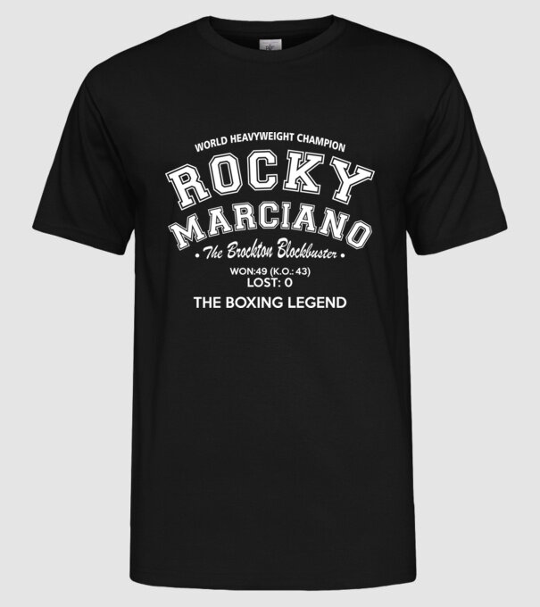 Rocky Marciano model negru pe tricou