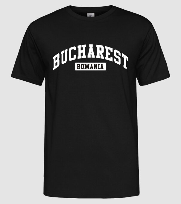 România Bucharest sport model negru pe tricou