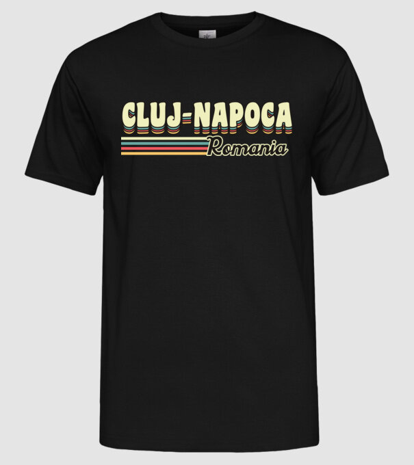 România Cluj-Napoca model negru pe tricou