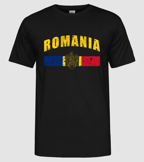 Romania coat of arms model negru pe tricou