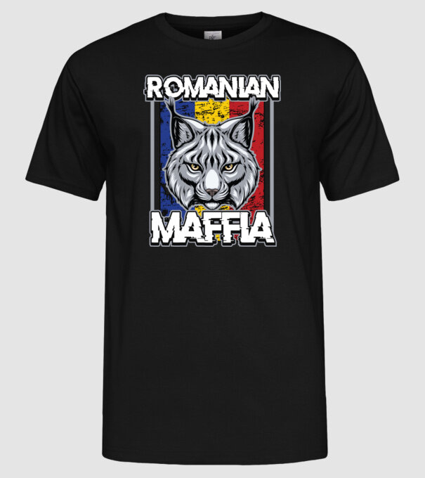 România maffia model negru pe tricou
