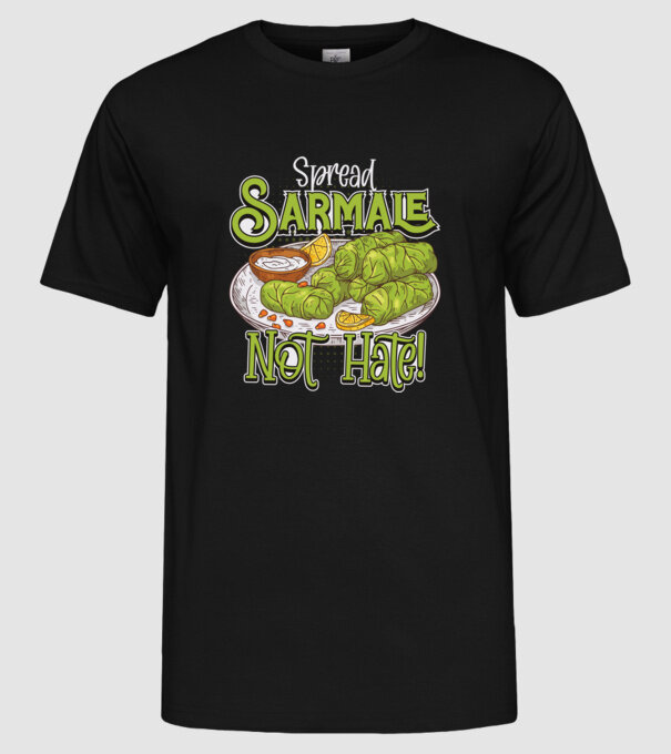 România Sarmale model negru pe tricou