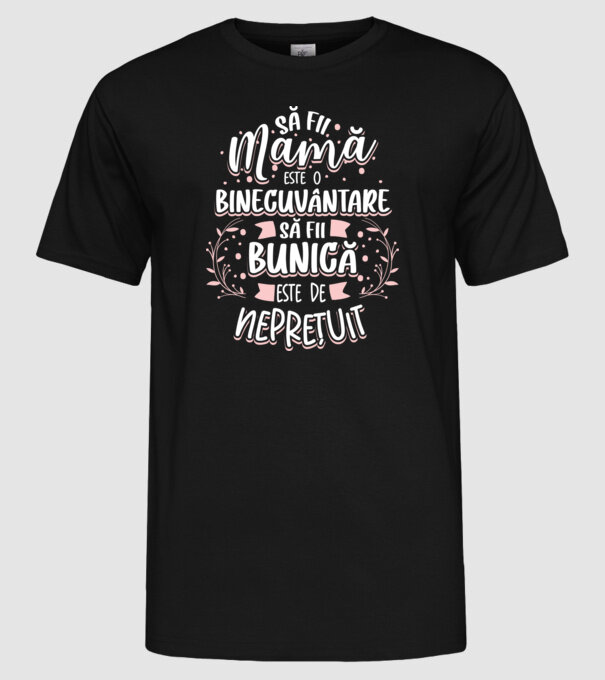 Să fii bunică este neprețuit model negru pe tricou