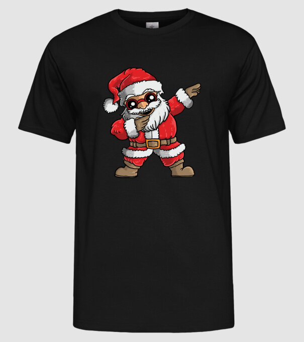 Santa dab model negru pe tricou