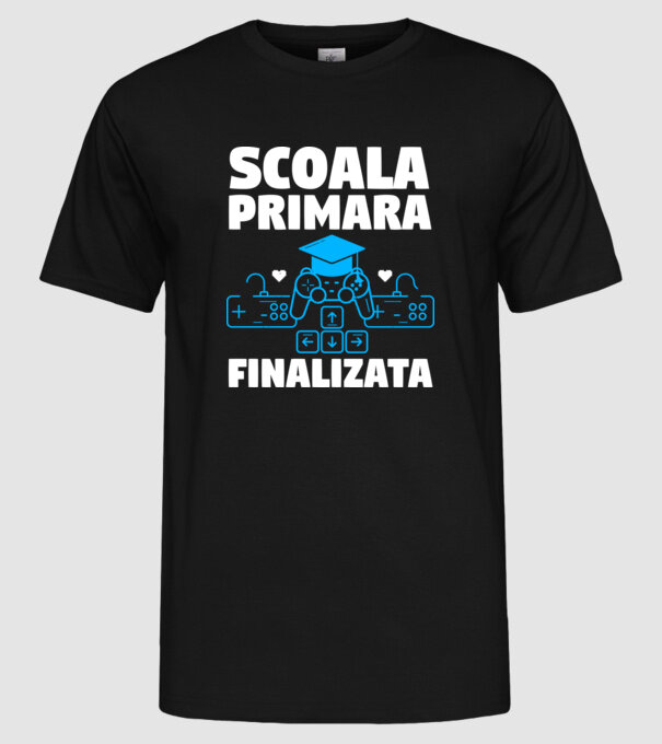Scoala Primara Finalizata model negru pe tricou