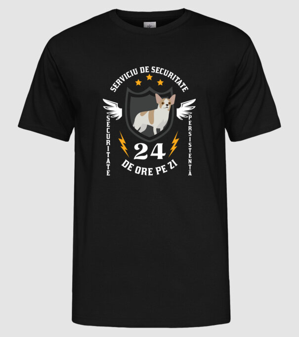 serviciu de securitate - securitate - persistență - 24 de ore pe zi model negru pe tricou