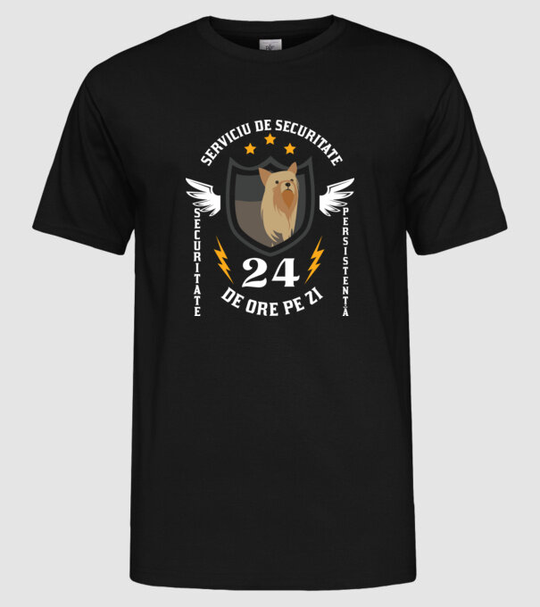 serviciu de securitate - securitate - persistență - 24 de ore pe zi model negru pe tricou