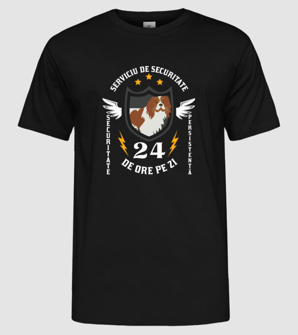 serviciu de securitate - securitate - persistență - 24 de ore pe zi model negru pe tricou