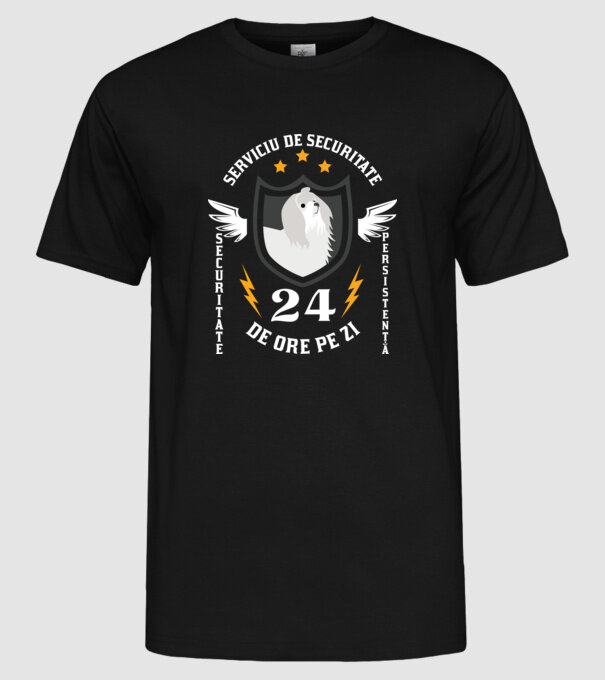 serviciu de securitate - securitate - persistență - 24 de ore pe zi model negru pe tricou