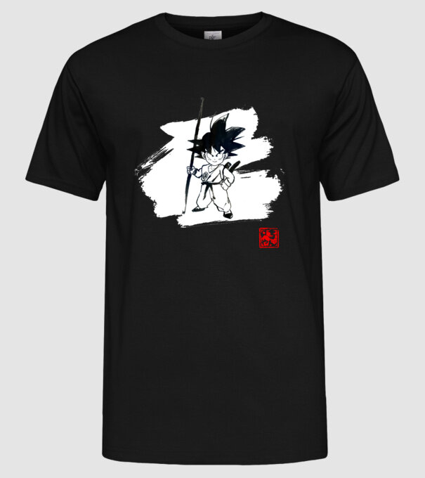 son goku art model negru pe tricou