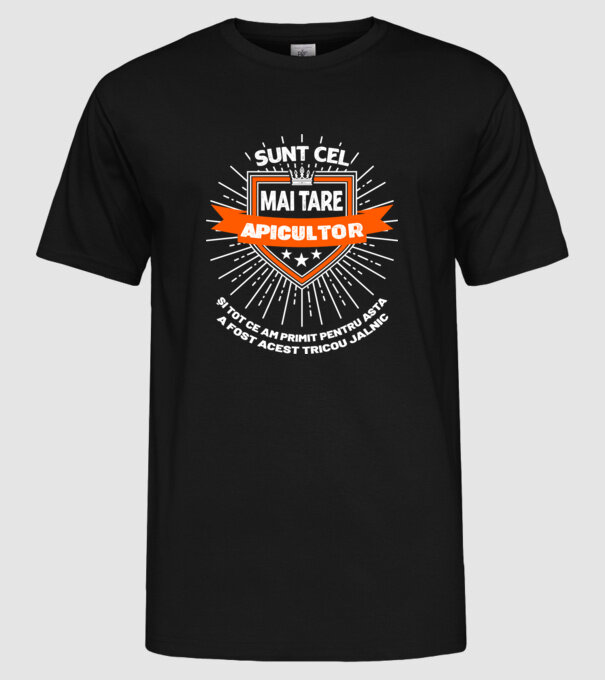 sunt cel mai tare apicultor și tot ce am primit pentru asta a fost acest tricou jalnic model negru pe tricou