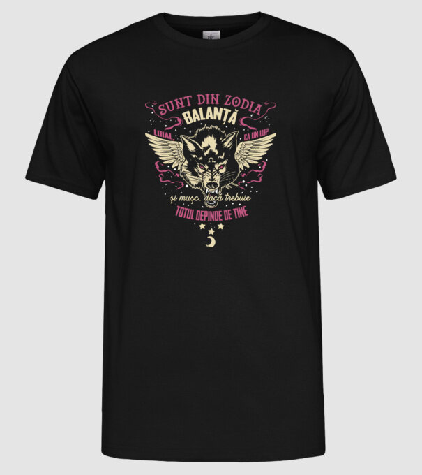BALANTĂ model negru pe tricou
