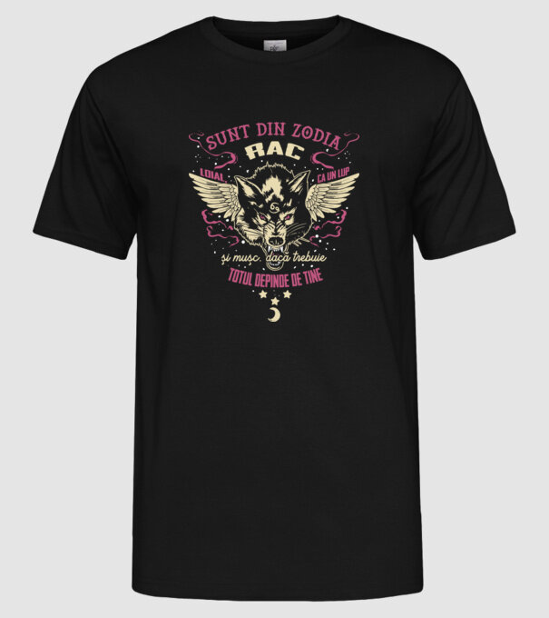 Rac model negru pe tricou