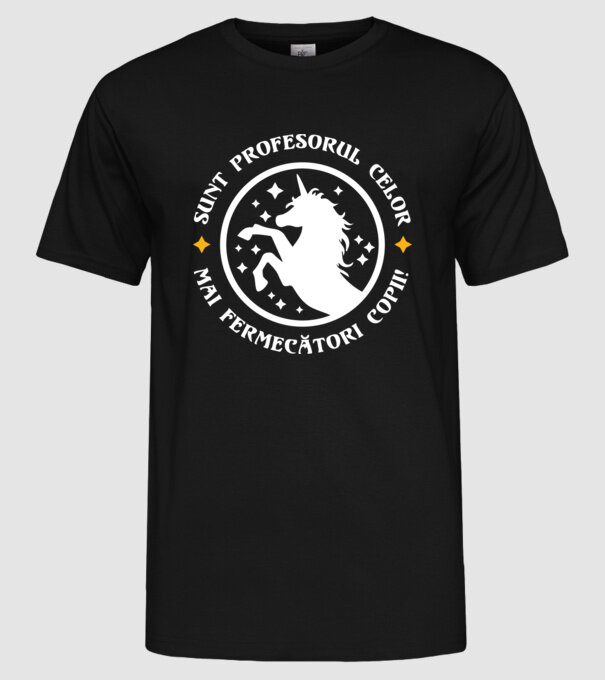 Sunt profesorul celor mai fermecători copii model negru pe tricou