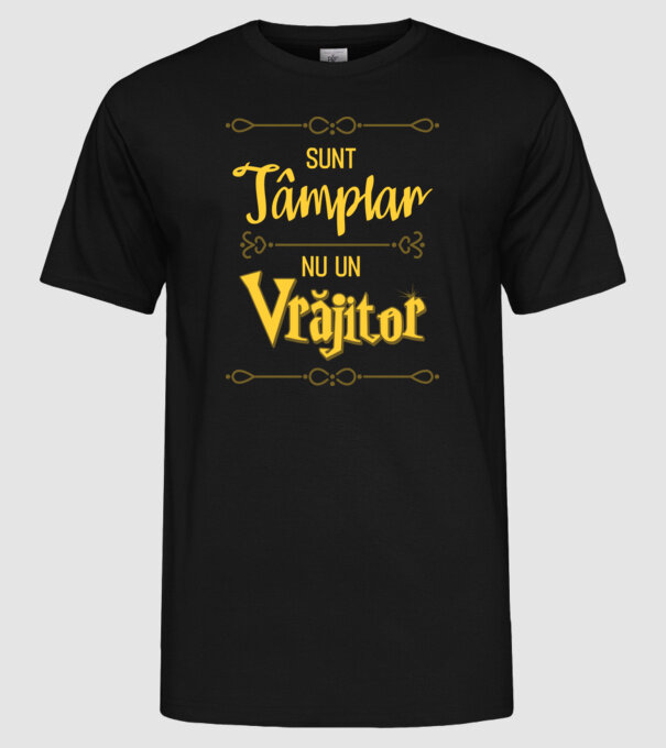 Sunt tâmplar, nu un vrăjitor model negru pe tricou