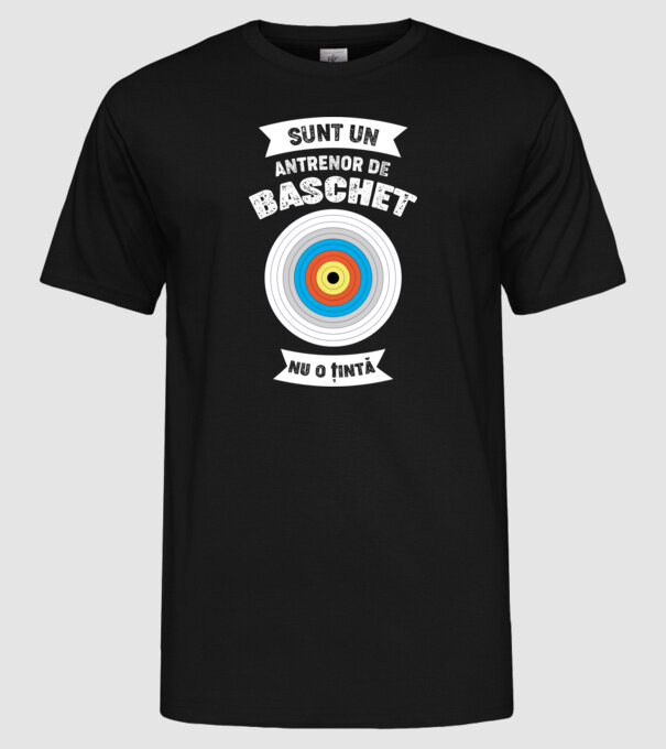 sunt un antrenor de baschet, nu o țintă model negru pe tricou