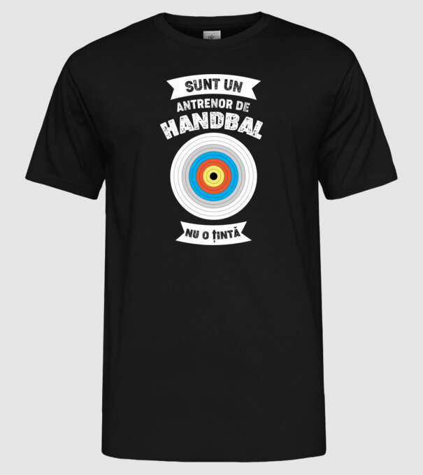 sunt un antrenor de handbal, nu o țintă model negru pe tricou