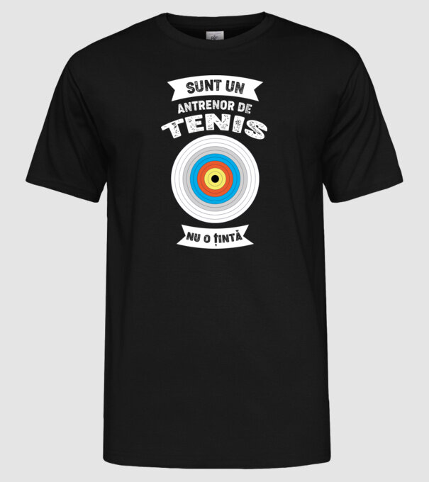 sunt un antrenor de tenis, nu o țintă model negru pe tricou