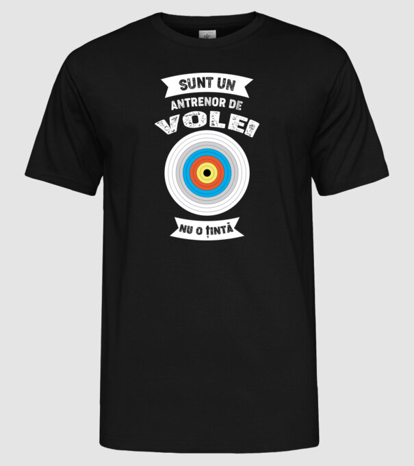 sunt un antrenor de volei, nu o țintă model negru pe tricou