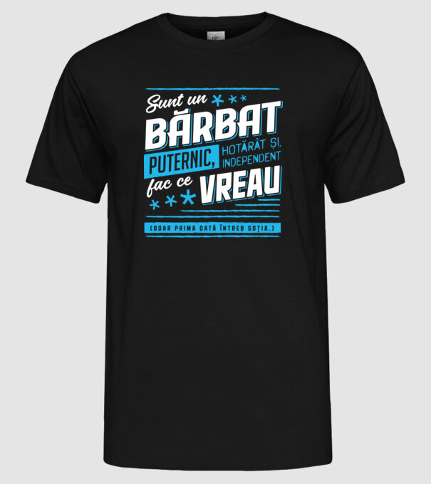 Sunt un bărbat puternic model negru pe tricou