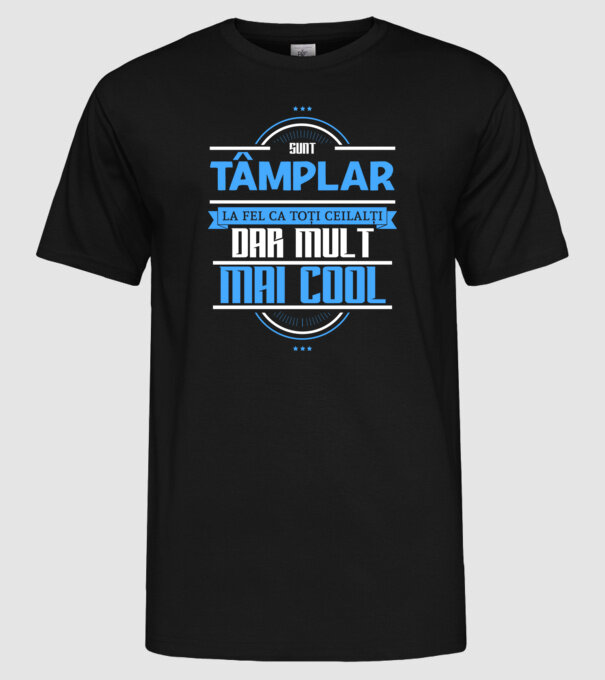Sunt tâmplar, la fel ca toți ceilalți, dar mult mai cool model negru pe tricou
