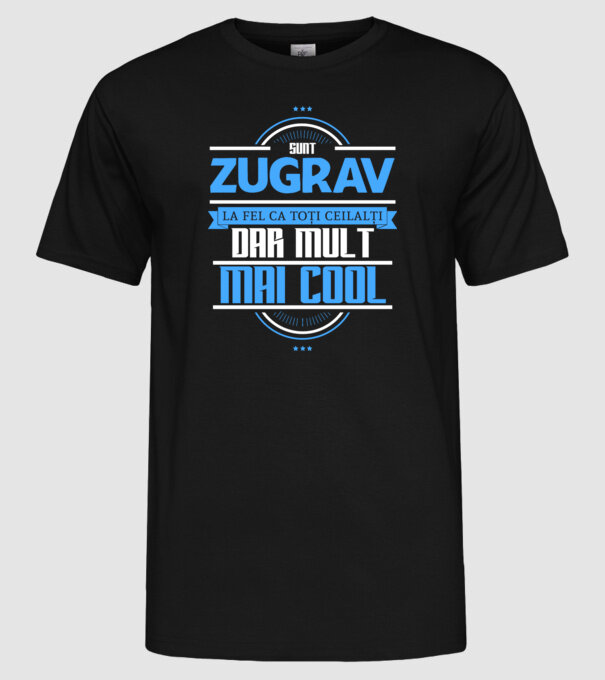 sunt_ZUGRAV model negru pe tricou