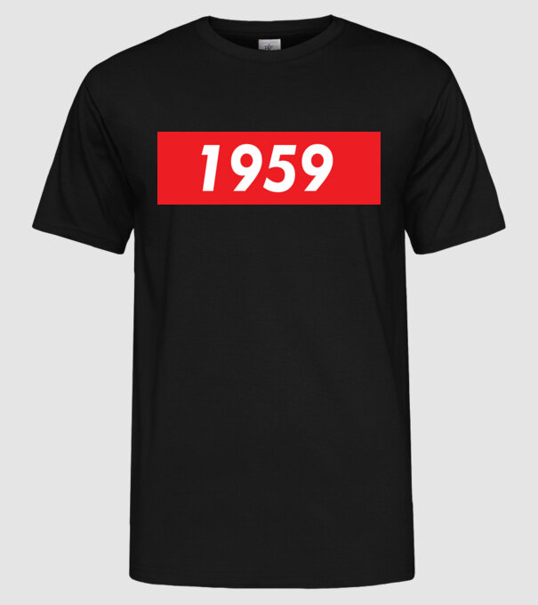 Supreme Birthday 1959 model negru pe tricou