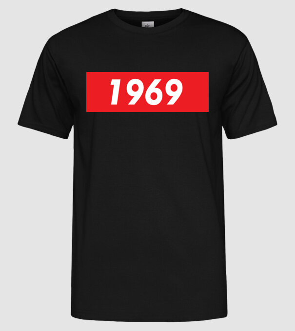 Supreme Birthday 1969 model negru pe tricou